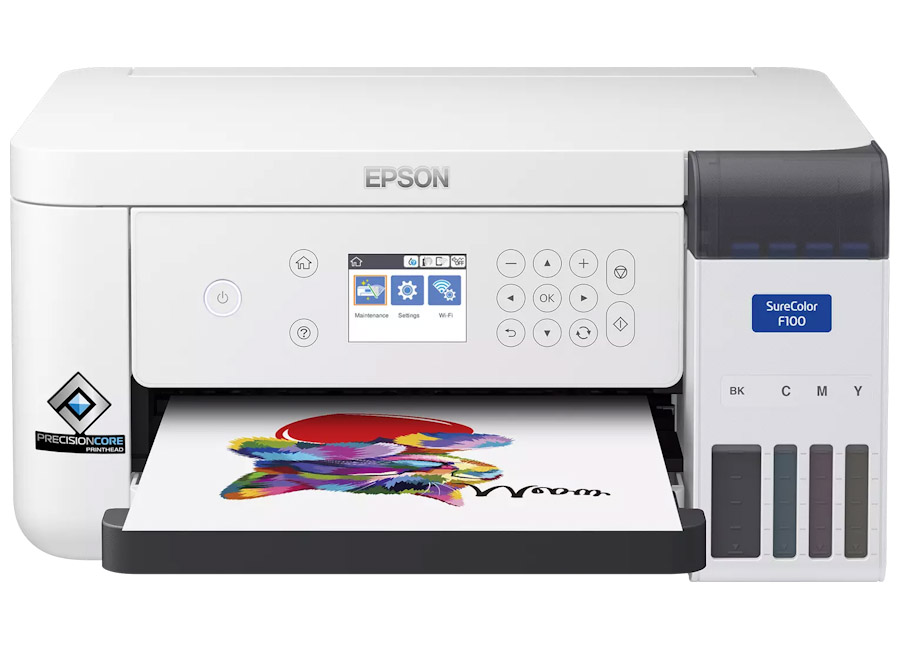 Текстильный плоттер Epson Сублимационный принтер SureColor SC-F100 (C11CJ80301 / C11CJ80302) Текстильный плоттер Epson Сублимационный принтер SureColor SC-F100 (C11CJ80301 / C11CJ80302)