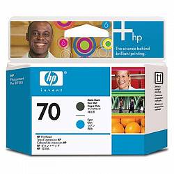HP Print Head 70 Matte Black & Cyan Printhead (Z2100) (C9404A)