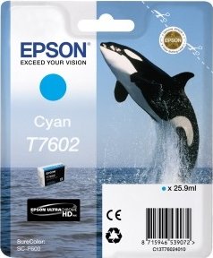 Картридж для струйного принтера Epson Контейнер с голубыми чернилами T7602 для SC-P600 (C13T76024010) Картридж для струйного принтера Epson Контейнер с голубыми чернилами T7602 для SC-P600 (C13T76024010)