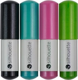 Silhouette Набор ручек для плоттеров , 4 цвета, глиттер Silhouette Набор ручек для плоттеров , 4 цвета, глиттер