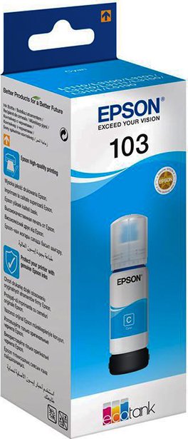 �������� ��� ��������� �������� Epson ��������   Ecotank 103, Cyan, 65 �� (C13T00S24A)