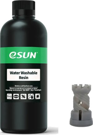 Расходник для 3D принтеров и 3D ручек Esun Фотополимерная смола Water Washable, серая, 0,5 кг Расходник для 3D принтеров и 3D ручек Esun Фотополимерная смола Water Washable, серая, 0,5 кг