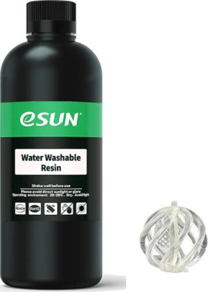 Расходник для 3D принтеров и 3D ручек Esun Фотополимерная смола Water Washable, прозрачный, 0,5 кг Расходник для 3D принтеров и 3D ручек Esun Фотополимерная смола Water Washable, прозрачный, 0,5 кг