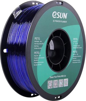 Расходник для 3D принтеров и 3D ручек Esun Катушка PETG-пластика 1.75 мм 1 кг, синяя Расходник для 3D принтеров и 3D ручек Esun Катушка PETG-пластика 1.75 мм 1 кг, синяя