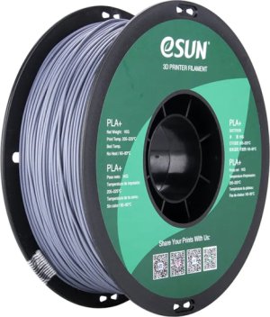 Расходник для 3D принтеров и 3D ручек Esun Катушка PLA+ пластика 1.75 мм 1 кг, серая Расходник для 3D принтеров и 3D ручек Esun Катушка PLA+ пластика 1.75 мм 1 кг, серая