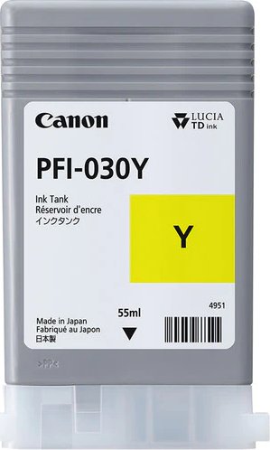 Картридж для струйного принтера Canon Чернила пигментные Pigment Ink PFI-030 (Yellow) Желтый, 55 мл., (3492C001AA) Картридж для струйного принтера Canon Чернила пигментные Pigment Ink PFI-030 (Yellow) Желтый, 55 мл., (3492C001AA)