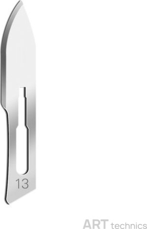 Инструмент Deffner & Johann Лезвия скальпелей, форма № 13, вырез рукоятки Инструмент Deffner & Johann Лезвия скальпелей, форма № 13, вырез рукоятки