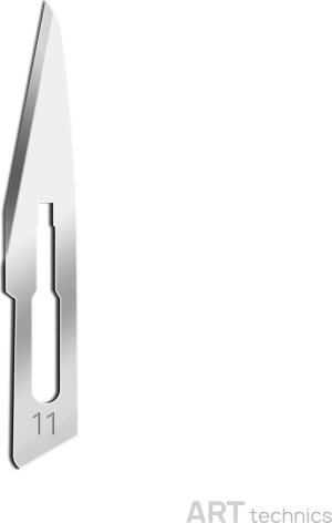 Инструмент Deffner & Johann Лезвия скальпелей, форма № 11, вырез рукоятки Инструмент Deffner & Johann Лезвия скальпелей, форма № 11, вырез рукоятки