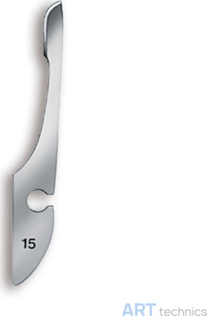 Инструмент Deffner & Johann Лезвия скальпелей Bayha, форма № 15 Инструмент Deffner & Johann Лезвия скальпелей Bayha, форма № 15