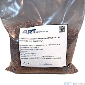 Материал для реставрации ART Technics Клей костный гранулированный (ГОСТ 2067-93), 1 кг Материал для реставрации ART Technics Клей костный гранулированный (ГОСТ 2067-93), 1 кг