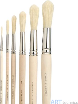 Кисть Deffner & Johann Набор кистей Deffner & Johann, очень длинный волос, круглые, щетина, размеры 4 - 24 (6 шт.) Кисть Deffner & Johann Набор кистей Deffner & Johann, очень длинный волос, круглые, щетина, размеры 4 - 24 (6 шт.)