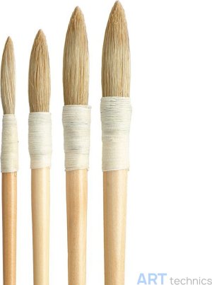 Кисть Deffner & Johann Кисть для фресковой живописи, традиционная форма, круглая, щетина, ассортимент Кисть Deffner & Johann Кисть для фресковой живописи, традиционная форма, круглая, щетина, ассортимент