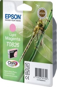 Картридж для струйного принтера Epson Картридж со светло-пурпурными чернилами T0826 (C13T11264A10) Картридж для струйного принтера Epson Картридж со светло-пурпурными чернилами T0826 (C13T11264A10)