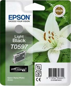 Картридж для струйного принтера Epson Картридж с серыми чернилами T0597 (C13T05974010) Картридж для струйного принтера Epson Картридж с серыми чернилами T0597 (C13T05974010)