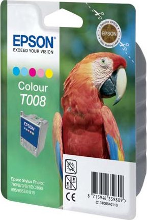 Картридж для струйного принтера Epson Цветной картридж T008 для SP870 (C13T00840110) Картридж для струйного принтера Epson Цветной картридж T008 для SP870 (C13T00840110)