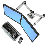 Крепление Ergotron LX двойное настольное крепление (один уровень) (45-245-026) Крепление Ergotron LX двойное настольное крепление (один уровень) (45-245-026)