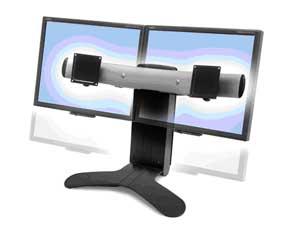 Крепление Ergotron LX Lift Stand для двух мониторов (33-299-195) Крепление Ergotron LX Lift Stand для двух мониторов (33-299-195)