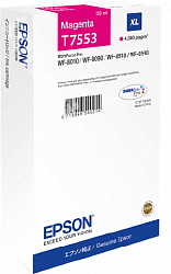 Картридж повышенной емкости с пурпурными чернилами Epson T7553 для WF-8090, 8590 (C13T755340) Картридж повышенной емкости с пурпурными чернилами Epson T7553 для WF-8090, 8590 (C13T755340)