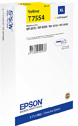 Картридж повышенной емкости с желтыми чернилами Epson T7554 для WF-8090, 8590 (C13T755440) Картридж повышенной емкости с желтыми чернилами Epson T7554 для WF-8090, 8590 (C13T755440)