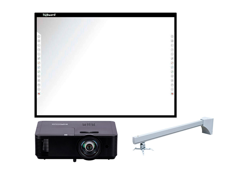 IQBoard     DVT T087 + Infocus IN114BBST + Wize WTH140