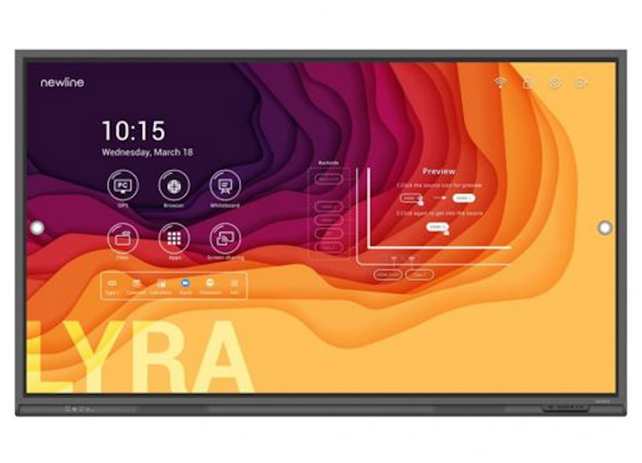 Newline TT-9821Q, 98" 4K UHD, Android, 4/64 Gb, Wi-Fi, Bluetooth